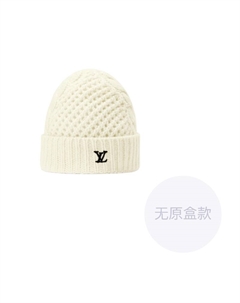 Шерстяная шапка-бини женская белая Louis vuitton