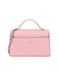 Косметичка из коровьей кожи женская pink Chanel