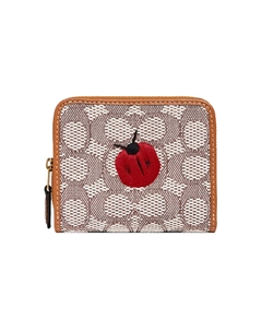 Женский бумажник биллфолд из ткани Brown Coach