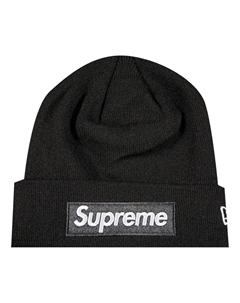 Шапка x New Era Box Logo Beanie 'Black' Supreme