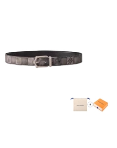 Кожаный ремень Unisex Black/Gray Louis vuitton