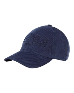 Бейсболка из вельвета с вышитым логотипом Fendi