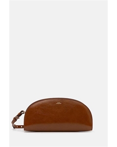 Кожаная сумка Sac Demi-Lune через плечо, коричневый A.p.c.