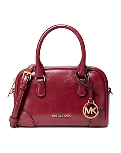 Кожаная сумка Small женская вишневая Michael kors