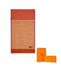 Кашемировый вязаный шарф Women's Orange HERMES Hermès