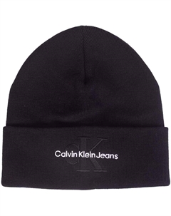 Женская шапка-бини с вышивкой Jeans MONOLOGO, Black Calvin klein