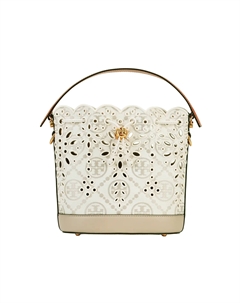 Сумка-ведро из кожи с монограммой Т Tory burch