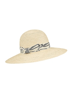 HERMES Круговой соломенная шляпа Men's Yellow Hermès