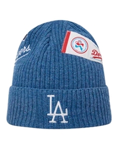 Шапка-бини из овечьей шерсти унисекс blue New era