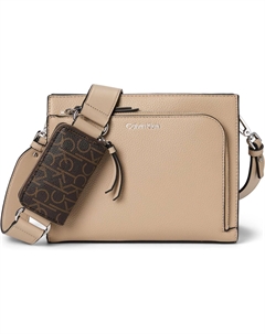 Сумка через плечо Bay, Silver Mink/Brown/Khaki Calvin klein