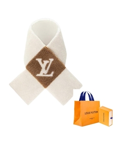 Шерстяной шарф -хомут женский white Louis vuitton
