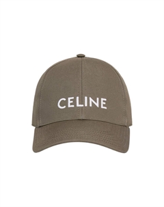 Хлопковая бейсболка женская серая, хаки Celine