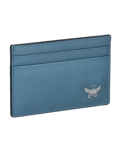 Кожаный картхолдер Regular мужской blue Mcm