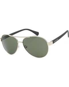 Мужские солнцезащитные очки-авиаторы Ck19316s, Silver/Green/Green Calvin klein