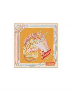 HERMES Шелковый платок Chevaloscope Unisex Yellow Hermès