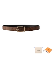 Кожаный ремень Unisex Brown/Black Louis vuitton