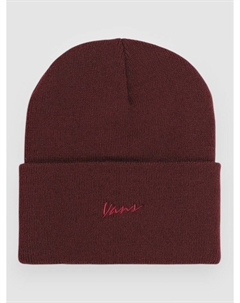 Шапка Classic Script Tall Cuff Beanie, dark port Vans
