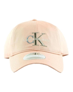 Хлопковая бейсболка унисекс розовая Calvin klein