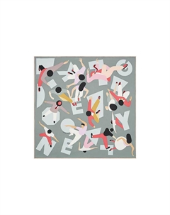 HERMES Шелковый шарф Kelly для женщин, серый Hermès