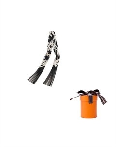 HERMES Шелковый шарф для женщин Cream/Black Hermès