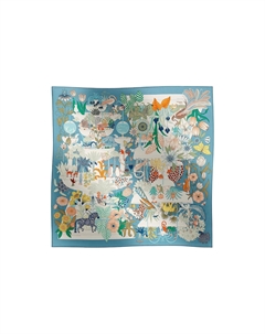 HERMES Шелковый шарф Women's Blue Hermès