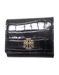 Кожаный кошелек для женщин черный Tory burch