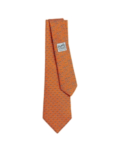 Мужские галстуки Mulberry Silk Orange HERMES Hermès