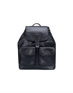Кожаный рюкзак Heritage Large мужской black Coach