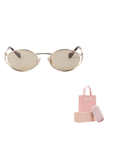 Солнцезащитные очки с круглой оправой Logo Miu miu