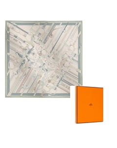 HERMES Шелковый шарф Unisex Green Hermès