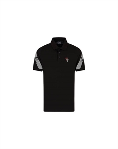 Поло EA7 SS23 мужское черное Emporio armani
