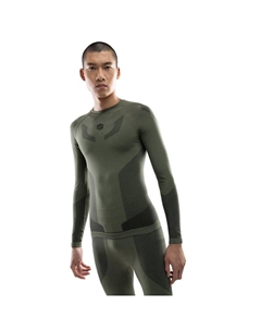 Мужская зимняя спортивная функциональная компрессионная футболка Pretzel Green Siroko