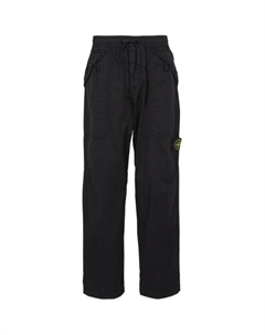 Брюки прямого кроя со шнурком, черный Stone island