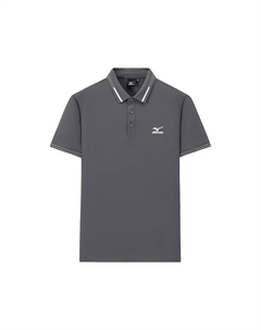 Мужская поло, серый Mizuno