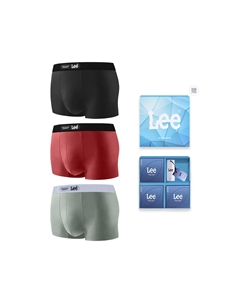 Мужские трусы боксеры упаковка 3 штуки, черный Lee