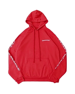 Худи с логотипом Scroll, красный Chrome hearts