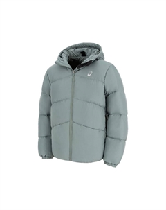 Пуховик мужской серо-зеленый Asics