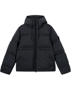Куртка утепленная с капюшоном, черный Stone island