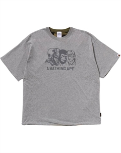 Футболка Double Face Cotton, серый A bathing ape®