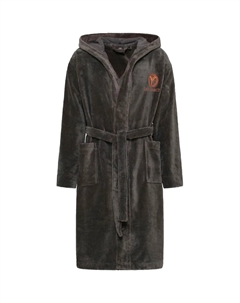 Халат с капюшоном для мужчин из мягкого хлопка 1 шт., MADE IN GREEN по стандарту OEKO-TEX, антрацит Carlo colucci