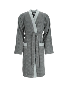 Мужской халат Double Stripe, идеален для сауны и спа, гостиничный халат, утренний халат 1 шт., кимоно-халат с двусторонней отделкой, антрацит Esprit