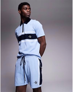 Вязаные шорты с логотипом синего цвета Alma de ace