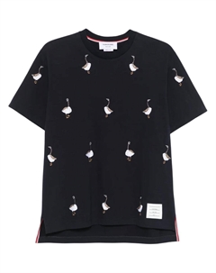 Футболка с вышитым принтом, синий Thom browne