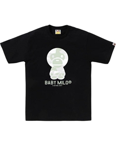Футболка с принтом Baby Milo, черный A bathing ape®