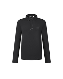 Мужская поло черного цвета Pitch Black Fila