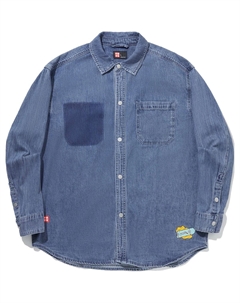 Рубашка мужская светло-голубая деним Li-ning