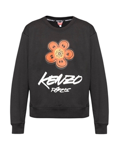 Боке флауэр свитшот, черный Kenzo