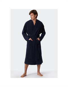 Мужской халат Feather Terry с поясом и боковыми карманами, 803-blau Schiesser