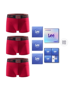 Классические трусы 101 мужские 3 шт, красный Lee