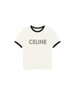 Футболка свободного кроя Dirty White Celine